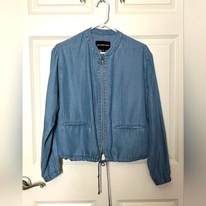 Who What Wear Blue Chambray Denim Jacket